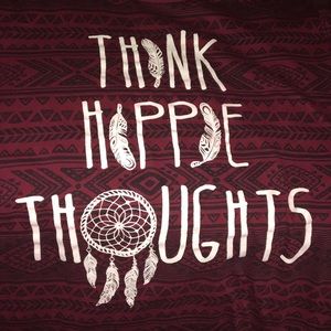 Hippie maroon t-shirt